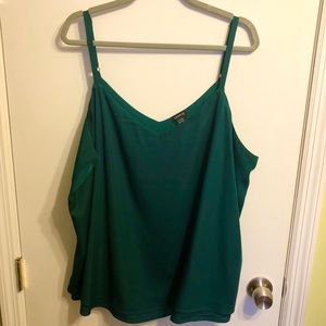 Emerald Green Satin Georgette Cami